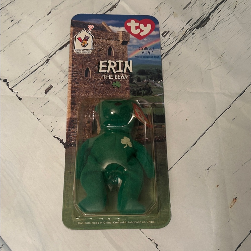 Ty Erin the Bear Green Collectible